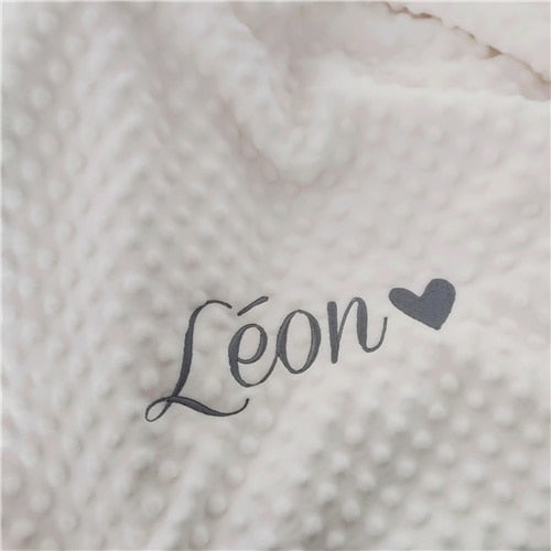 Personalised Newborn Baby Blankets Swaddling Stroller Bed Crib Sleep