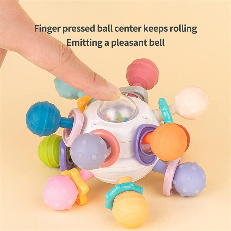 Baby Toys 0 12 Months Rotating Rattle Ball Grasping Activity Baby