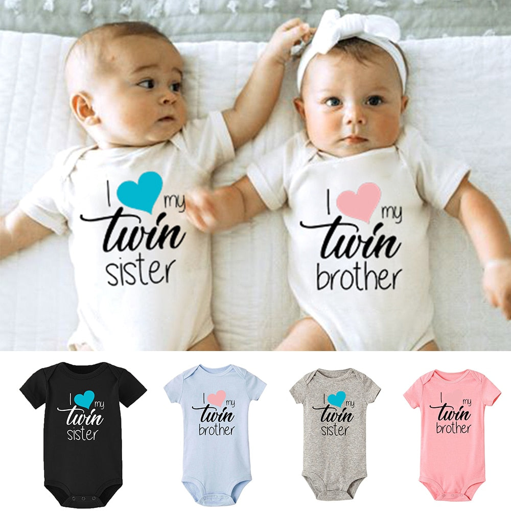 Summer Baby Twins Clothes Baby Boys Girls Sister | Baby Clothes Love