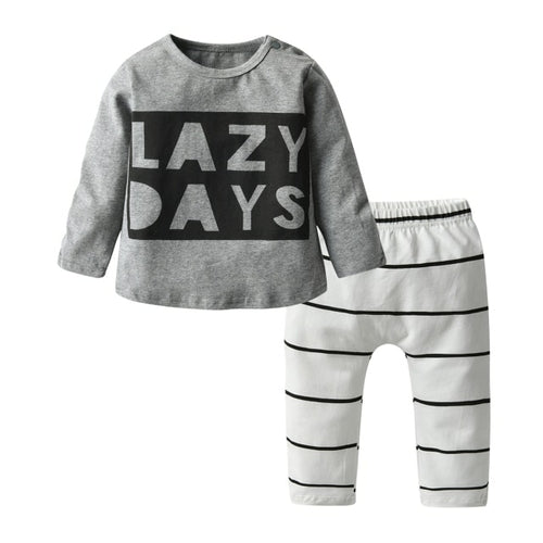 Infant Baby Boys Girls Clothes Newborn Autumn Long Sleeve Letter