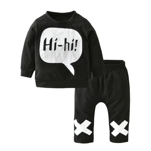 Infant Baby Boys Girls Clothes Newborn Autumn Long Sleeve Letter