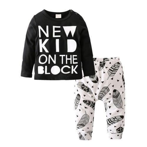 Infant Baby Boys Girls Clothes Newborn Autumn Long Sleeve Letter