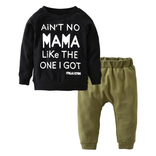 Infant Baby Boys Girls Clothes Newborn Autumn Long Sleeve Letter