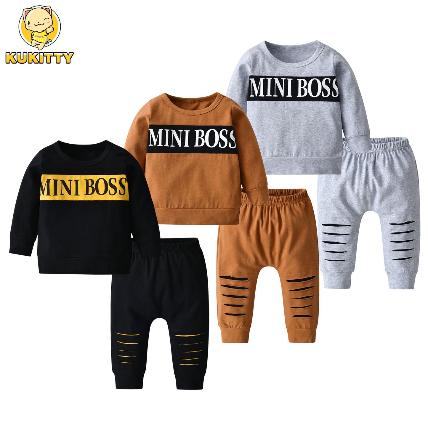 Infant Baby Boys Girls Clothes Newborn Autumn Long Sleeve Letter