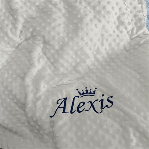 Name Personalised Bubbled Fleece Baby Blanket Diy Custom Toddler Crib