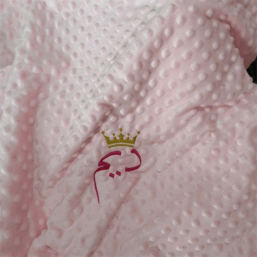 Name Personalised Bubbled Fleece Baby Blanket Diy Custom Toddler Crib
