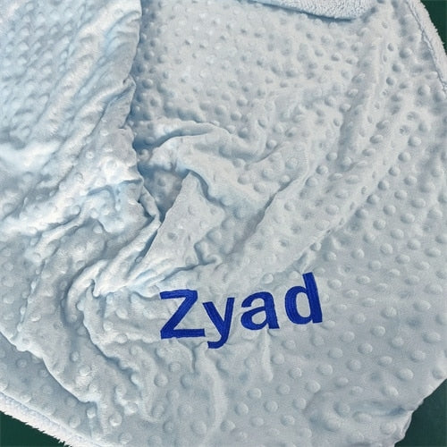 Name Personalised Bubbled Fleece Baby Blanket Diy Custom Toddler Crib