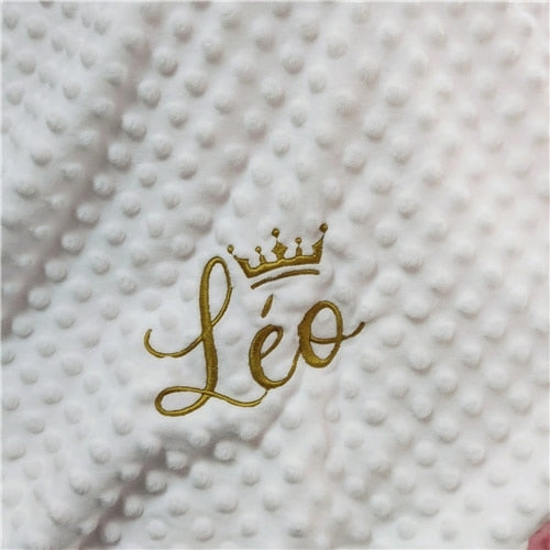 Personalised Newborn Baby Blankets Swaddling Stroller Bed Crib Sleep