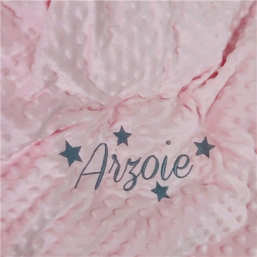 Personalised Newborn Baby Blankets Swaddling Stroller Bed Crib Sleep