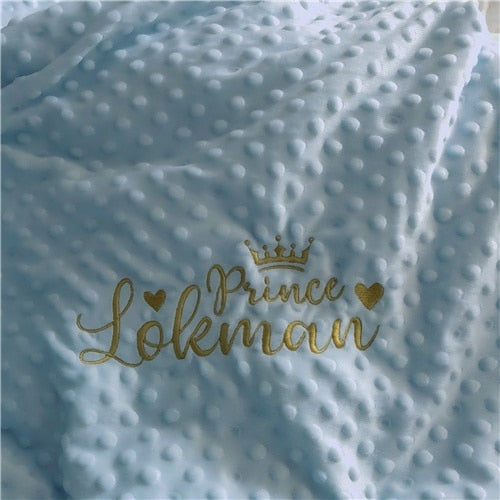 Personalised Newborn Baby Blankets Swaddling Stroller Bed Crib Sleep