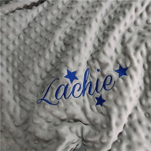 Personalised Newborn Baby Blankets Swaddling Stroller Bed Crib Sleep
