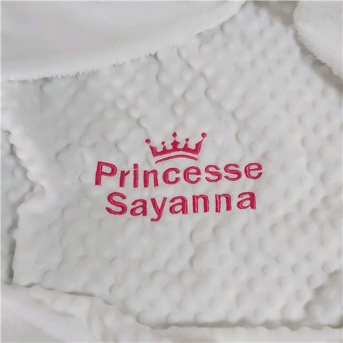 Personalised Newborn Baby Blankets Swaddling Stroller Bed Crib Sleep