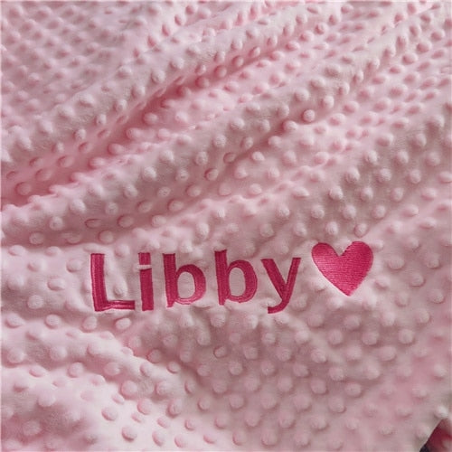Personalised Newborn Baby Blankets Swaddling Stroller Bed Crib Sleep