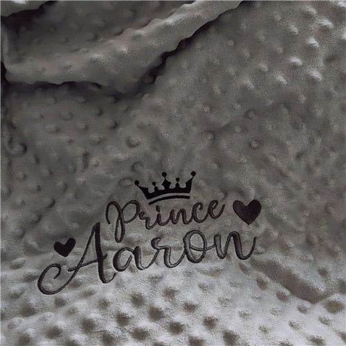 Personalised Newborn Baby Blankets Swaddling Stroller Bed Crib Sleep