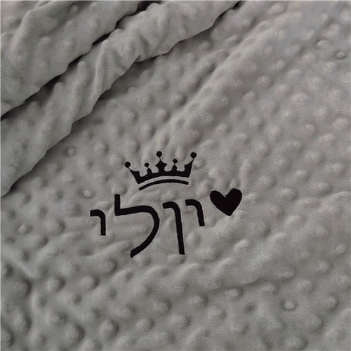 Personalised Newborn Baby Blankets Swaddling Stroller Bed Crib Sleep