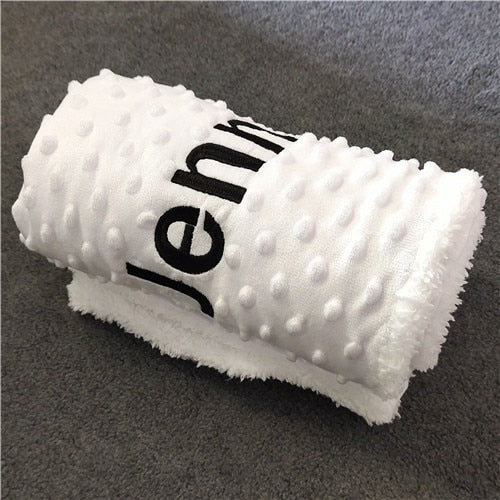Personalised Newborn Baby Blankets Swaddling Stroller Bed Crib Sleep