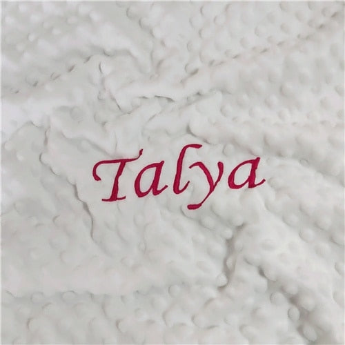 Personalised Newborn Baby Blankets Swaddling Stroller Bed Crib Sleep