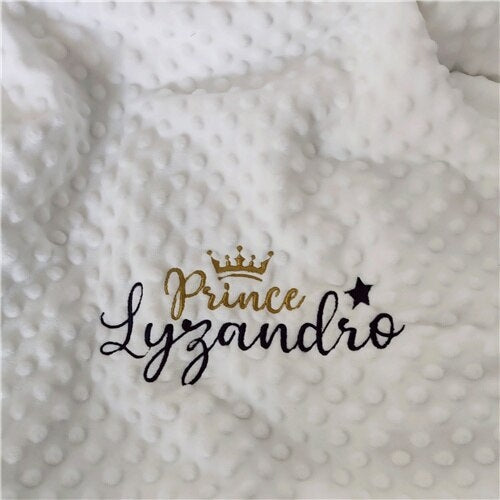 Personalised Newborn Baby Blankets Swaddling Stroller Bed Crib Sleep