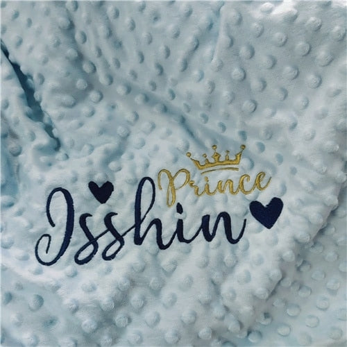 Personalised Newborn Baby Blankets Swaddling Stroller Bed Crib Sleep