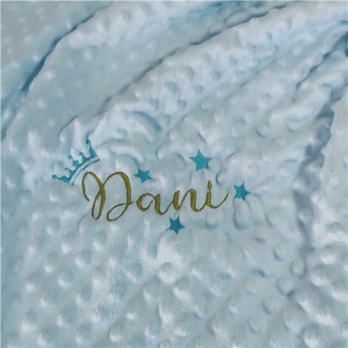 Personalised Newborn Baby Blankets Swaddling Stroller Bed Crib Sleep
