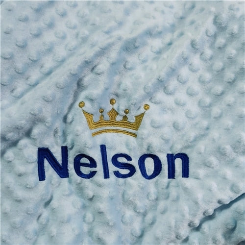 Personalised Newborn Baby Blankets Swaddling Stroller Bed Crib Sleep