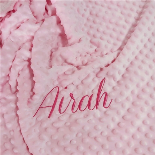 Personalised Newborn Baby Blankets Swaddling Stroller Bed Crib Sleep