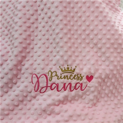 Personalised Newborn Baby Blankets Swaddling Stroller Bed Crib Sleep