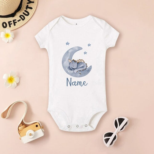 Personalized Dragon Baby Bodysuit Custom Name Infant Cute Romper Boys