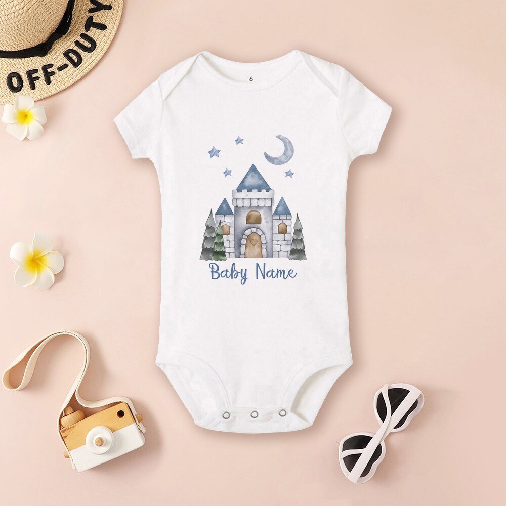 Personalized Dragon Baby Bodysuit Custom Name Infant Cute Romper Boys