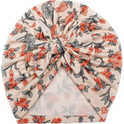 Summer New Baby Bow Hat Thin Creative Print Girls' Hat Baby Hat Baby